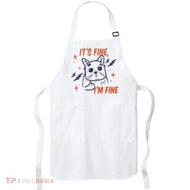 It's Fine I'm Fine Cat Apron
