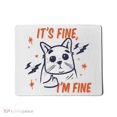 It's Fine I'm Fine Cat Mousepad