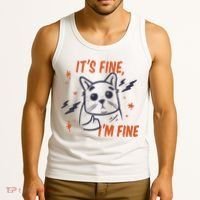 It's Fine I'm Fine Cat Tank Top thumb 3