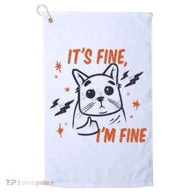 It's Fine I'm Fine Cat Golf Towel