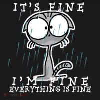 It's Fine I'm Fine Everything Is Fine Cat  Apron thumb 3