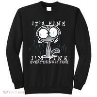 It's Fine I'm Fine Everything Is Fine Cat  Sweatshirt thumb 0