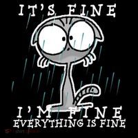 It's Fine I'm Fine Everything Is Fine Cat  Baby Bodysuit thumb 2