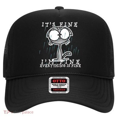 It's Fine I'm Fine Everything Is Fine Cat  Hat