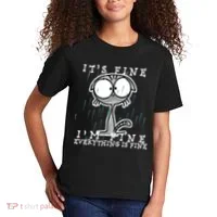 It's Fine I'm Fine Everything Is Fine Cat  Kids T-Shirt thumb 2