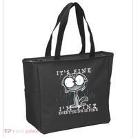 It's Fine I'm Fine Everything Is Fine Cat  Tote Bag thumb 2