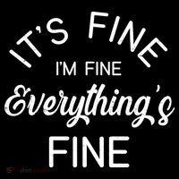 It's Fine I'm Fine Everything is FINE Funny Meme Women's Hoodie thumb 2