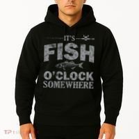 It's Fish O'Clock Somewhere Funny Hoodie thumb 2