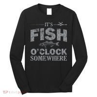 It's Fish O'Clock Somewhere Funny Long Sleeve Shirt thumb 0
