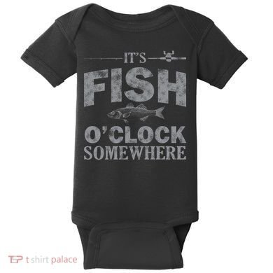 It's Fish O'Clock Somewhere Funny Baby Bodysuit