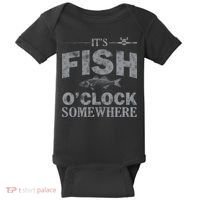 It's Fish O'Clock Somewhere Funny Baby Bodysuit thumb 0