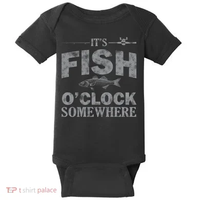 It's Fish O'Clock Somewhere Funny Baby Bodysuit