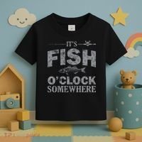 It's Fish O'Clock Somewhere Funny Toddler T-Shirt thumb 3