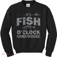 It's Fish O'Clock Somewhere Funny Kids Sweatshirt thumb 0