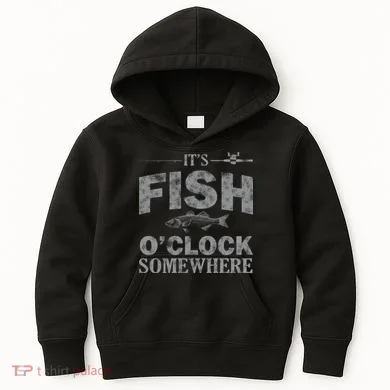 It's Fish O'Clock Somewhere Funny Kids Hoodie