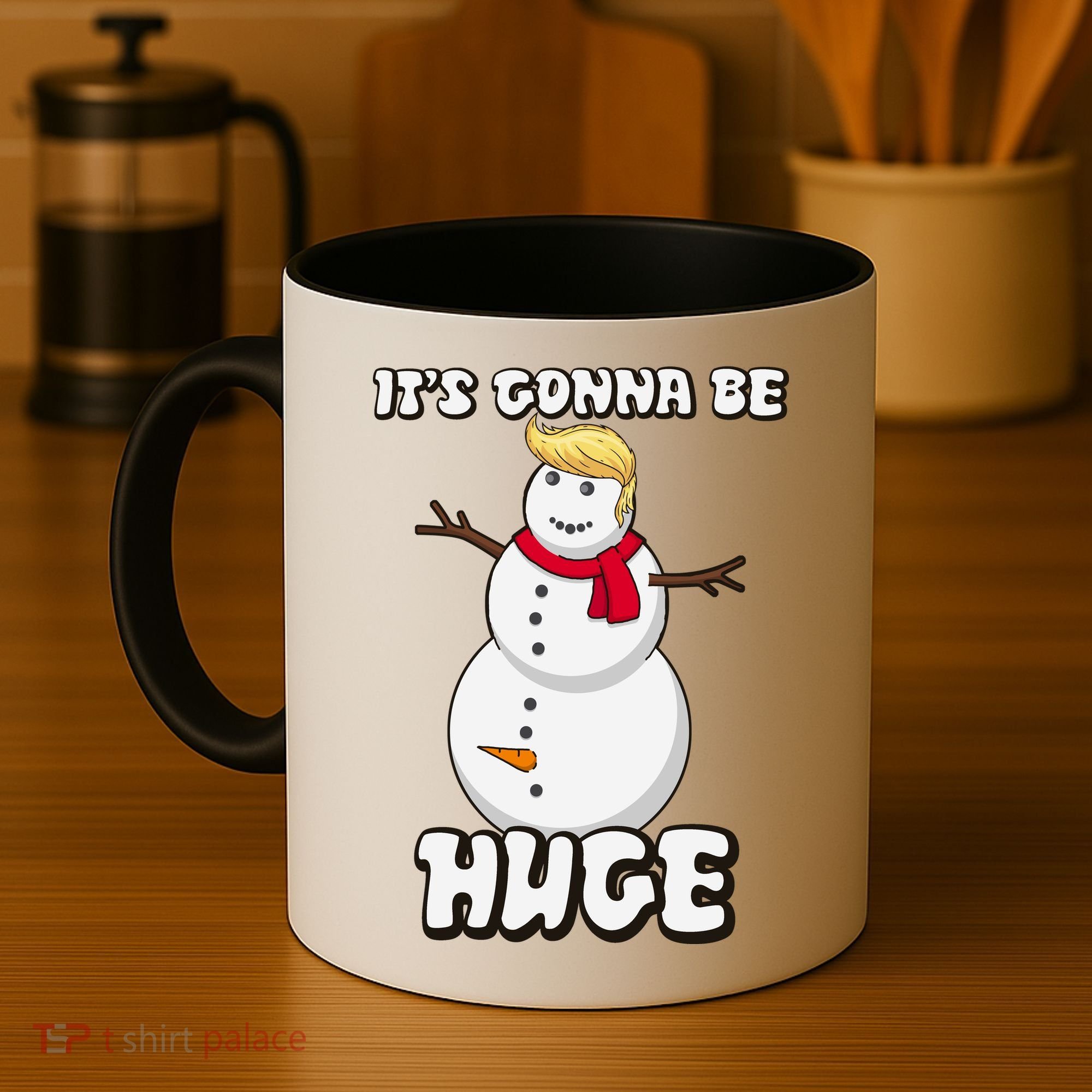 It's Gonna Be Huge Trump Christmas Snowman Coffee Mug