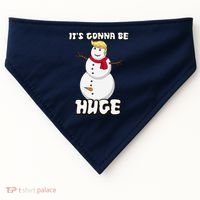 It's Gonna Be Huge Trump Christmas Snowman USA-Made Doggie Bandana thumb 0