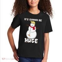 It's Gonna Be Huge Trump Christmas Snowman Kids T-Shirt thumb 2