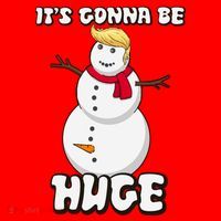 It's Gonna Be Huge Trump Christmas Snowman Santa Hat thumb 1