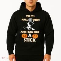 Its Halloween & I Can Ride a Stick Witch Hoodie thumb 2