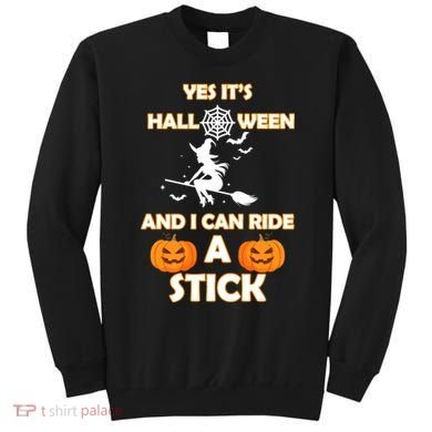 Its Halloween & I Can Ride a Stick Witch Sweatshirt