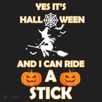 Its Halloween & I Can Ride a Stick Witch Hat thumb 2