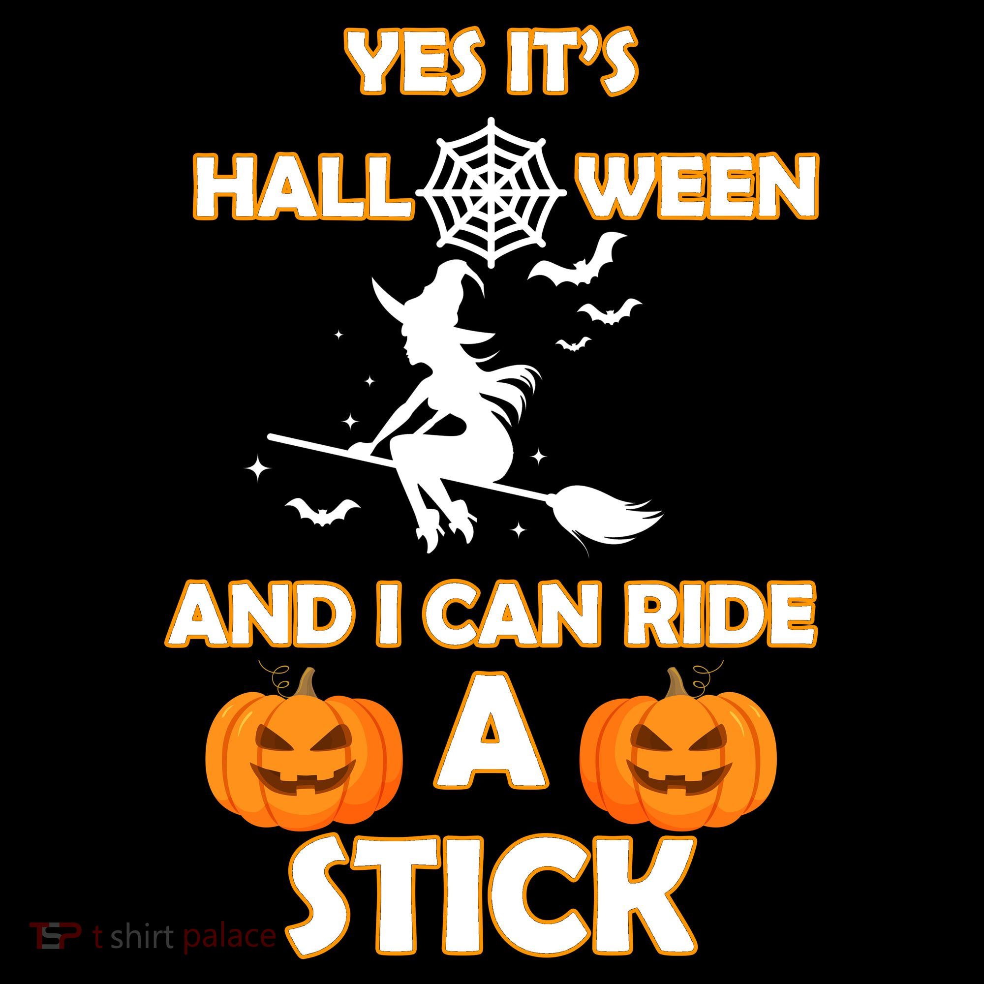 Its Halloween & I Can Ride a Stick Witch Women's T-Shirt