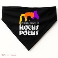 It's Just A Bunch of Hocus Pocus Halloween USA-Made Doggie Bandana thumb 0