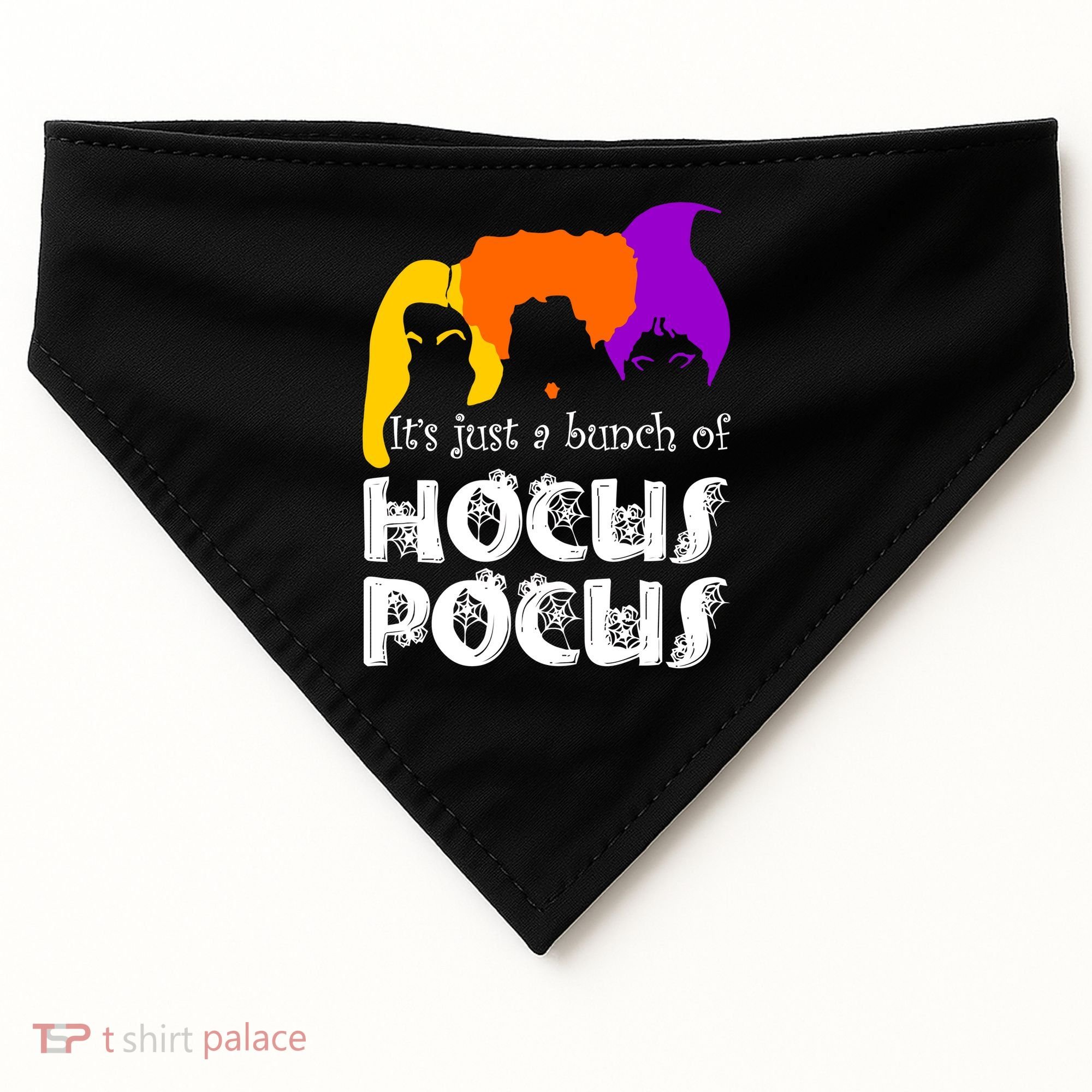 It's Just A Bunch of Hocus Pocus Halloween USA-Made Doggie Bandana