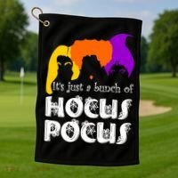 It's Just A Bunch of Hocus Pocus Halloween Golf Towel thumb 1