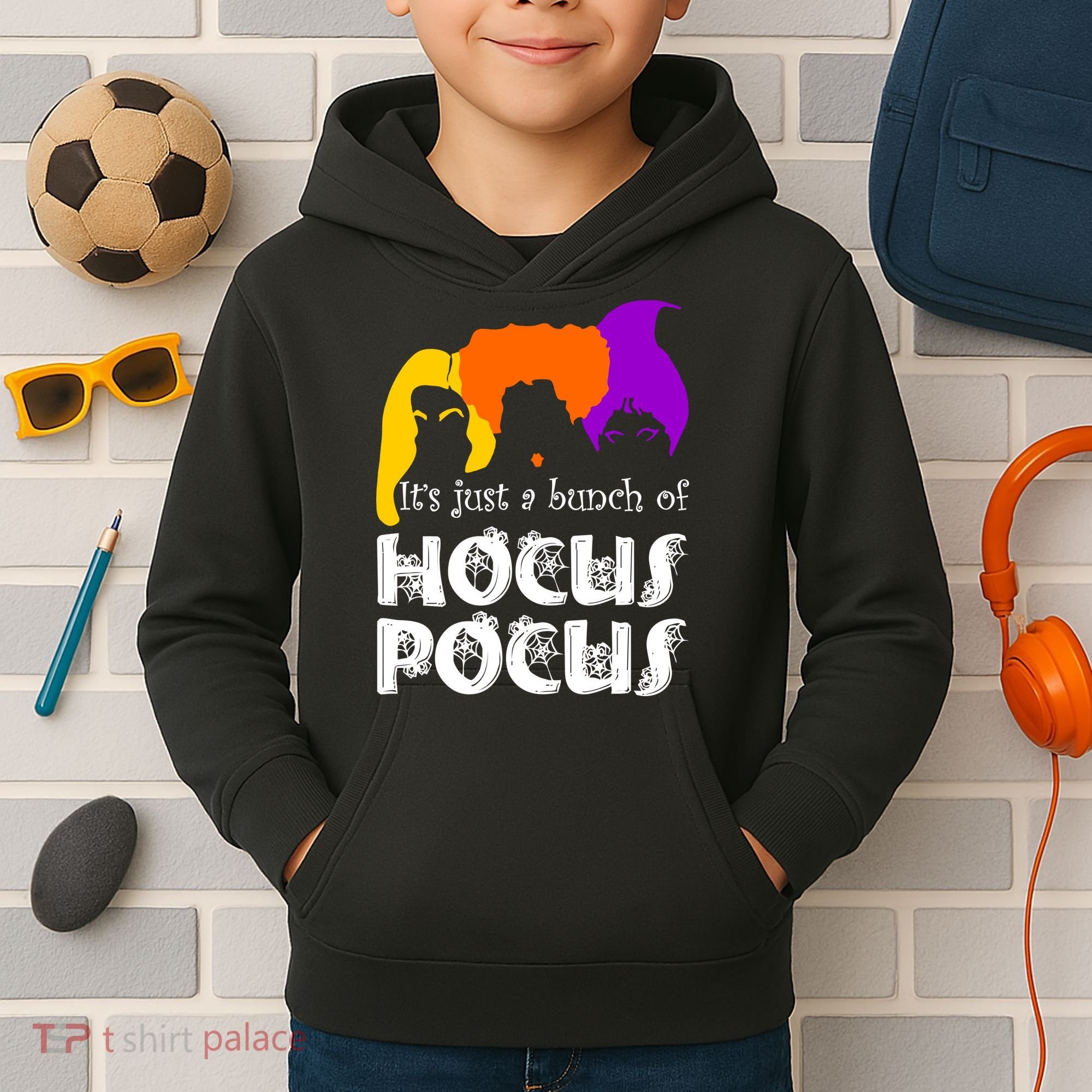 It's Just A Bunch of Hocus Pocus Halloween Kids Hoodie