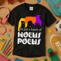 It's Just A Bunch of Hocus Pocus Halloween Kids T-Shirt thumb 3