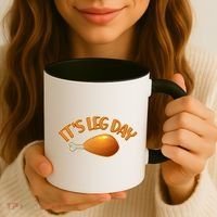 It's Leg Day Funny Thanksgiving Coffee Mug thumb 3