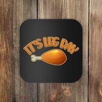 It's Leg Day Funny Thanksgiving Coaster thumb 0