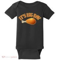 It's Leg Day Funny Thanksgiving Baby Bodysuit thumb 0