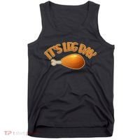 It's Leg Day Funny Thanksgiving Tank Top thumb 0