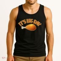 It's Leg Day Funny Thanksgiving Tank Top thumb 3