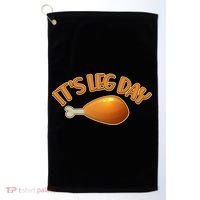 It's Leg Day Funny Thanksgiving Golf Towel thumb 0