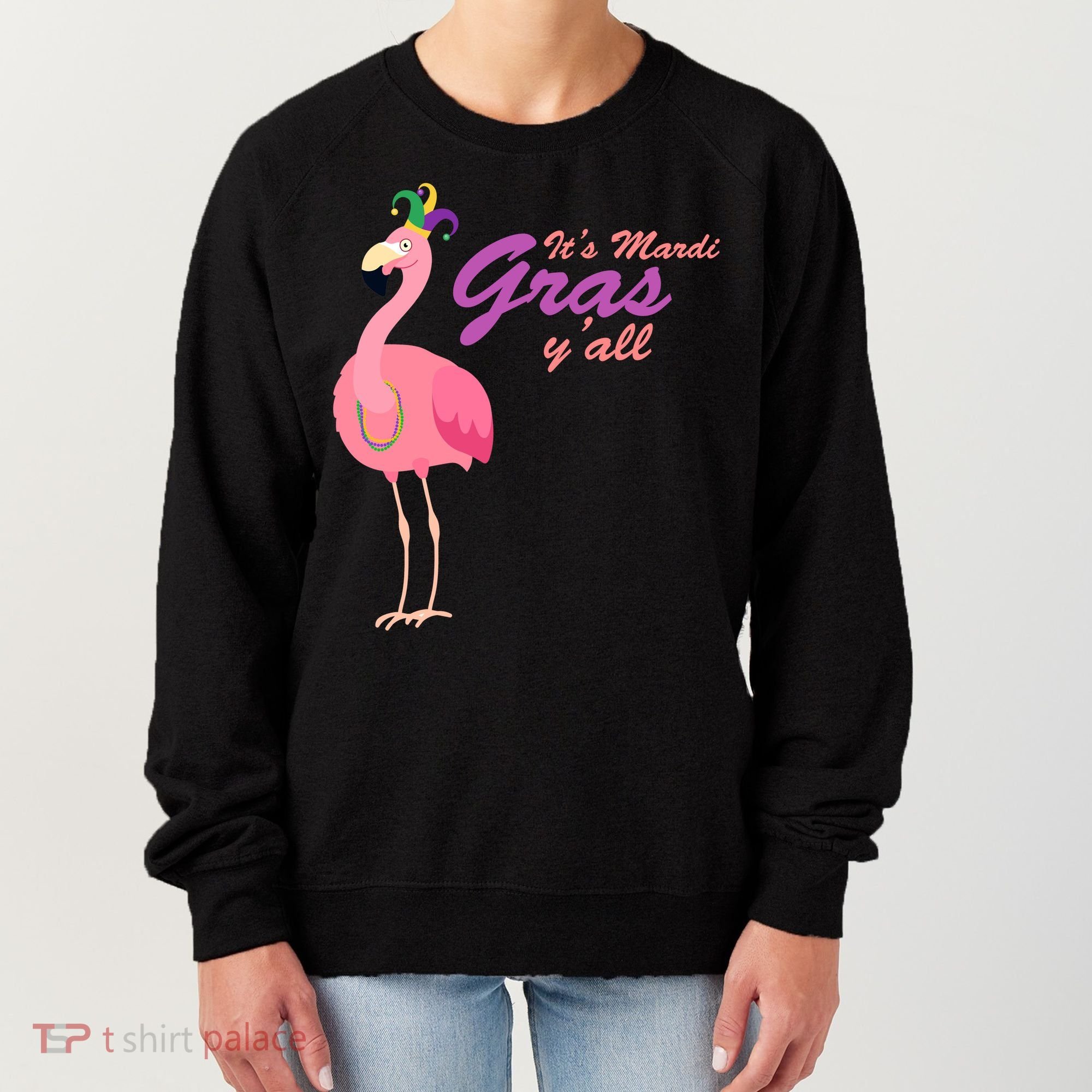 IT's Mardi Gras Flamingo Women's Sweatshirt