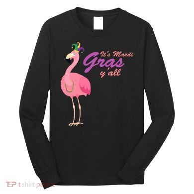 IT's Mardi Gras Flamingo Long Sleeve Shirt