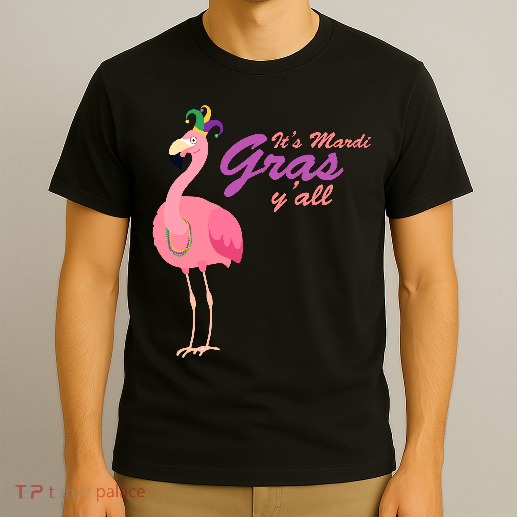 IT's Mardi Gras Flamingo T-Shirt