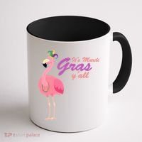 IT's Mardi Gras Flamingo Coffee Mug thumb 1