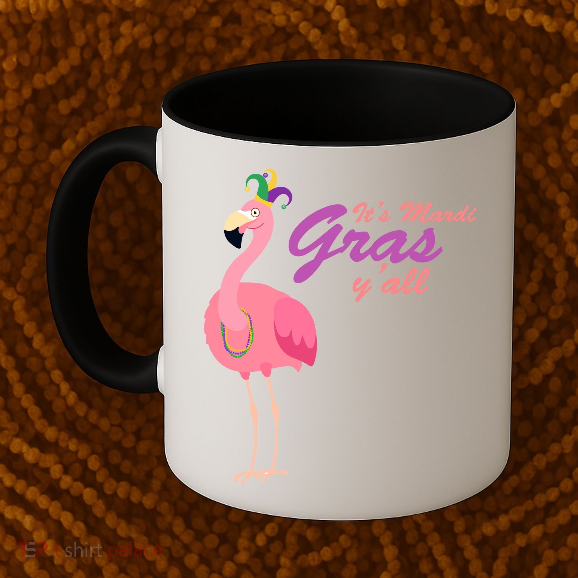 IT's Mardi Gras Flamingo Coffee Mug