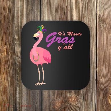 IT's Mardi Gras Flamingo Coaster