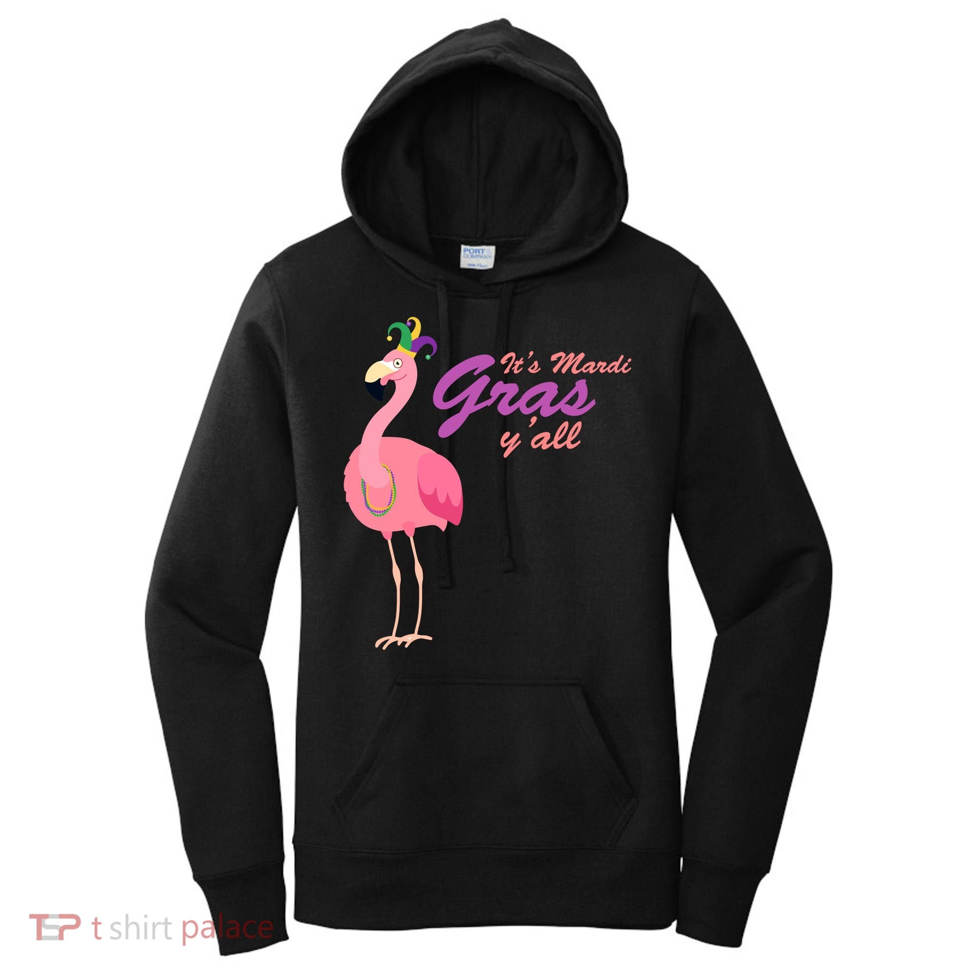 IT's Mardi Gras Flamingo Women's Hoodie