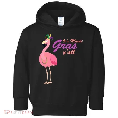 IT's Mardi Gras Flamingo Toddler Hoodie