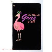 IT's Mardi Gras Flamingo Golf Towel thumb 0