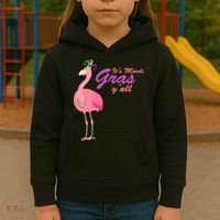 IT's Mardi Gras Flamingo Kids Hoodie thumb 3