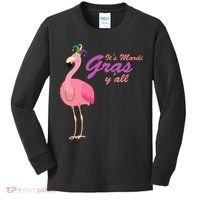 IT's Mardi Gras Flamingo Kids Long Sleeve Shirt thumb 0