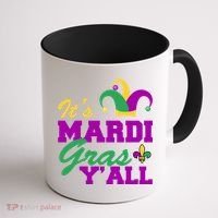 It's Mardi Gras Y'all New Orleans Celebration Coffee Mug thumb 1